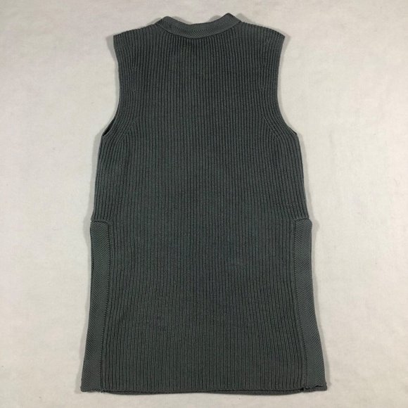 Aritzia Wilfred Womens XS Gray Rib Knit Gray Tank Sweater Top Wool CAM4-3447-46 - Picture 5 of 11